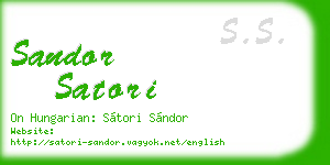 sandor satori business card