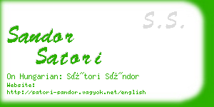 sandor satori business card